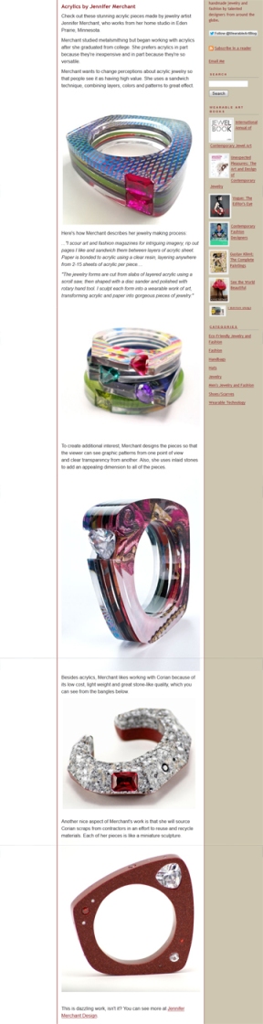 Layered acrylic jewelry
